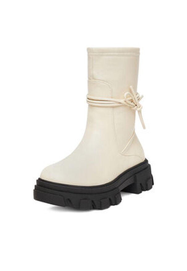 DeeZee Botki 13105 3 Écru. Materiał: syntetyk, materiał