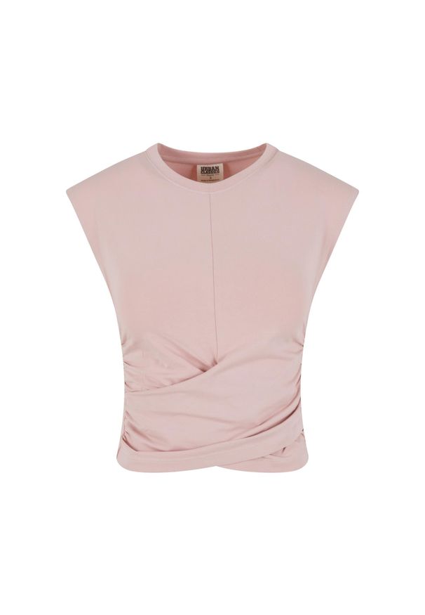 Krótkie topy damskie Urban Classics Wrapped. Kolor: różowy. Długość: krótkie. Styl: elegancki