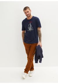 bonprix - T-shirt z czystej bawełny organicznej (2 szt.). Kolor: niebieski. Materiał: bawełna. Wzór: nadruk #3