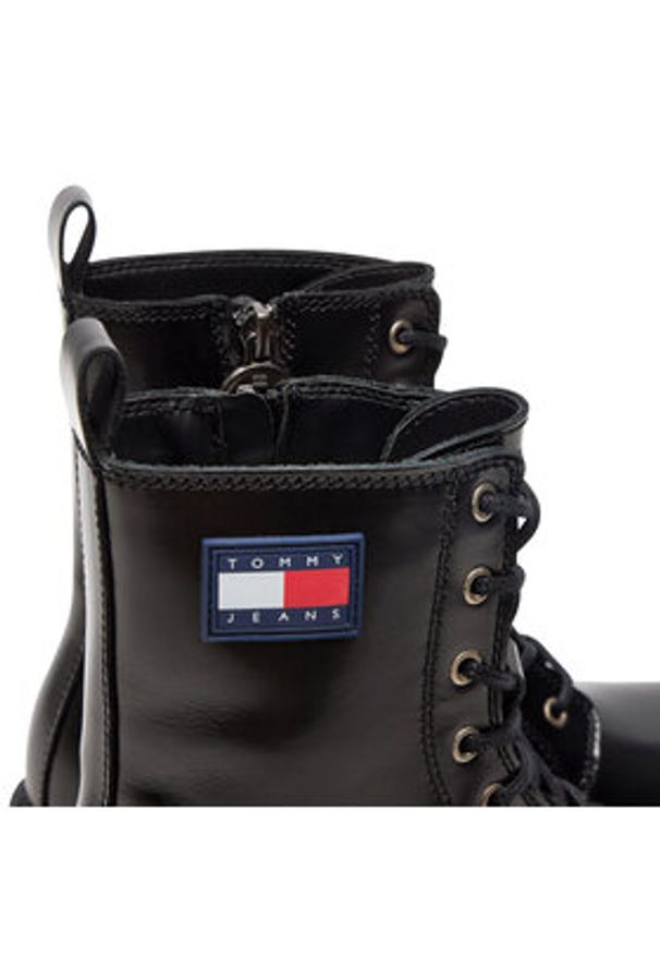 Tommy Jeans Trapery Urban Tommy Jeans Lace Up Boot EN0EN01995 Czarny. Kolor: czarny. Materiał: skóra