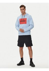 Hugo Bluza Duratschi223 50473168 Niebieski Regular Fit. Kolor: niebieski. Materiał: bawełna