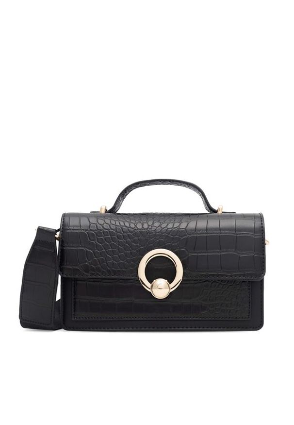 QUAZI Torebka QUA-05-A23 Czarny. Kolor: czarny. Materiał: skórzane