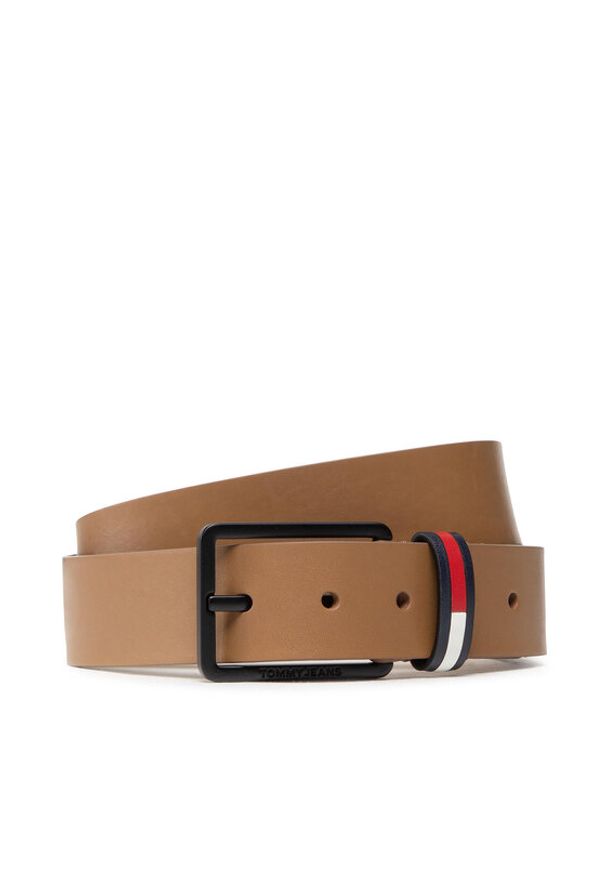 Tommy Jeans Pasek Męski Tjm Elevated Leather 3.5 AM0AM09004 Brązowy. Kolor: brązowy. Materiał: skóra
