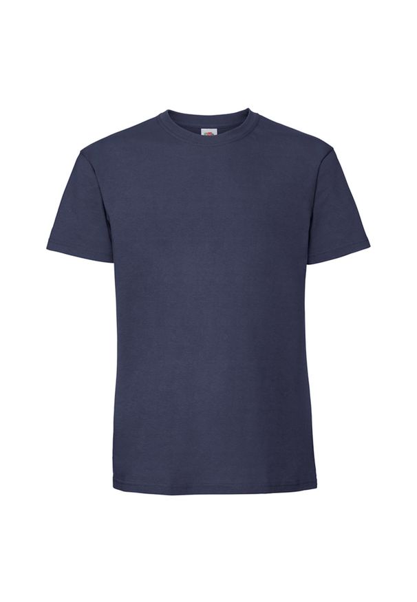 FRUIT OF THE LOOM - Męska Koszulka Iconic Premium Ringspun Cotton T-shirt. Kolor: niebieski
