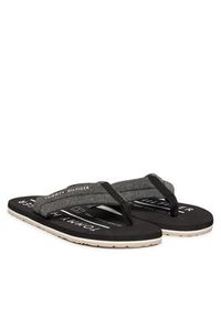 TOMMY HILFIGER - Tommy Hilfiger Japonki Hilfiger Chambray Beach Sandal FM0FM05751 Szary. Kolor: szary. Materiał: materiał #6