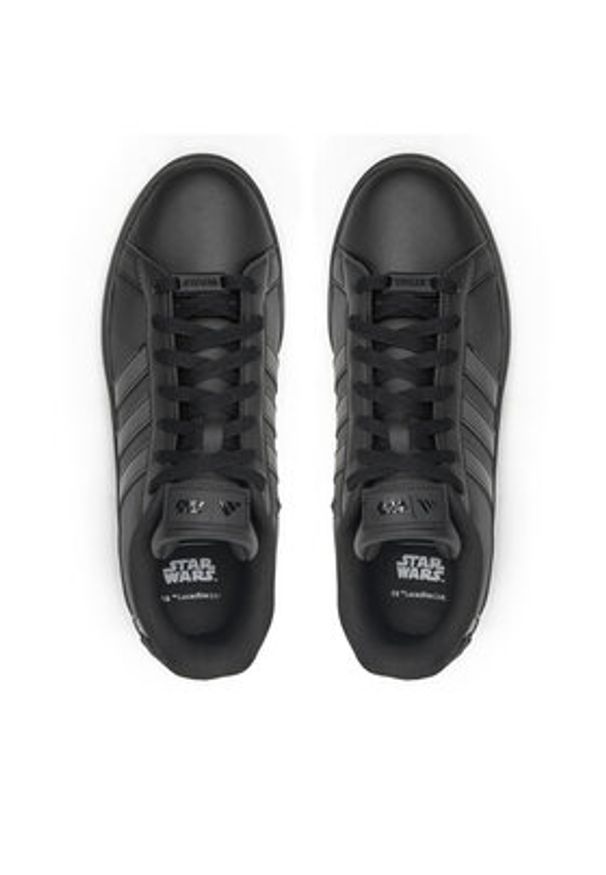 Adidas - adidas Sneakersy Star Wars Grand Court JI2842 Czarny. Kolor: czarny. Materiał: skóra. Wzór: motyw z bajki