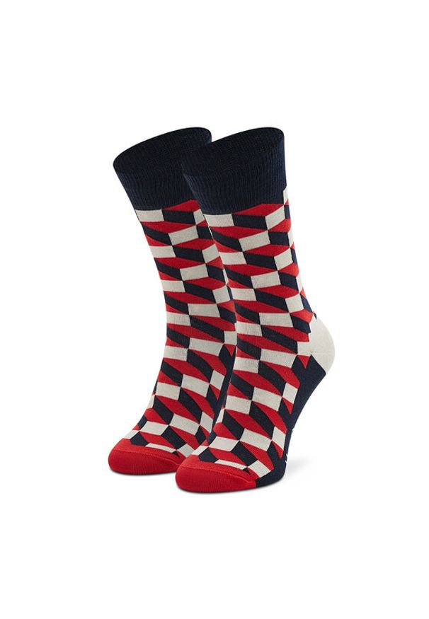 Happy-Socks - Happy Socks Skarpety wysokie unisex FIO01-6550 Kolorowy. Materiał: materiał. Wzór: kolorowy