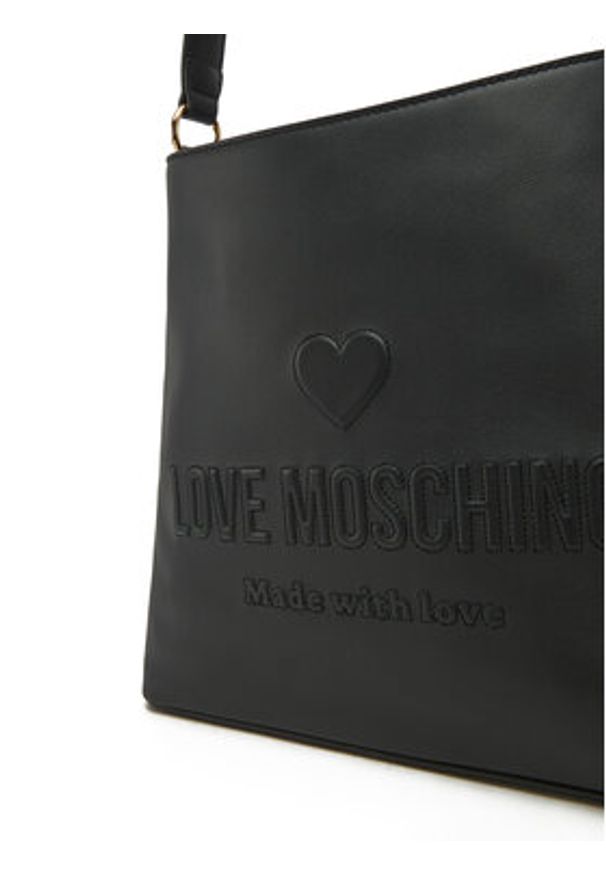 Love Moschino - LOVE MOSCHINO Torebka JC4115PP1ML1000A Czarny. Kolor: czarny. Materiał: skórzane