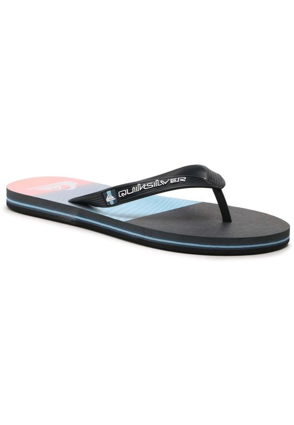 Japonki plażowe męskie Quiksilver Molokai Panel. Okazja: na plażę. Kolor: niebieski. Styl: sportowy