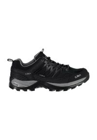 Buty trekkingowe męskie CMP Rigel Low Wp. Zapięcie: sznurówki. Kolor: czarny, szary, wielokolorowy. Materiał: tkanina, skóra, materiał. Szerokość cholewki: normalna. Sport: turystyka piesza