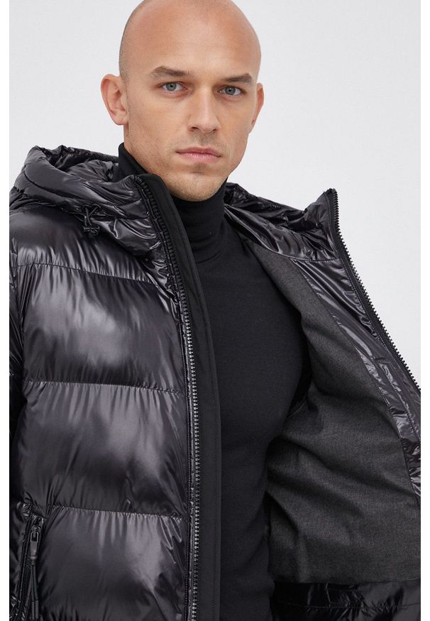 Geox - Kurtka. Okazja: na co dzień. Kolor: czarny. Materiał: włókno, materiał. Styl: casual