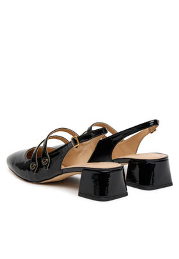 Coach Czółenka Winley Slingback Mary Jane CAS42 Czarny. Kolor: czarny. Materiał: lakier, skóra