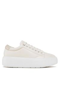 Calvin Klein Sneakersy Bubble Cupsole Lace Up HW0HW01356 Beżowy. Kolor: beżowy. Materiał: skóra #1