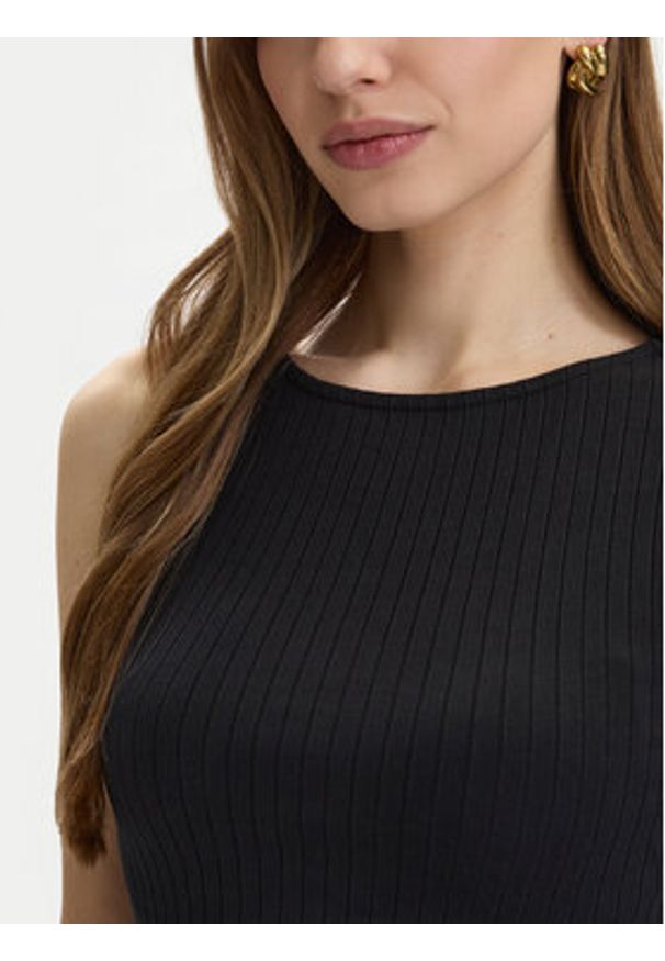 Vero Moda Top Ruby 10342997 Czarny Slim Fit. Kolor: czarny. Materiał: bawełna