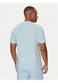 Lacoste T-Shirt TH7618 Błękitny Regular Fit. Kolor: niebieski. Materiał: syntetyk, bawełna #5
