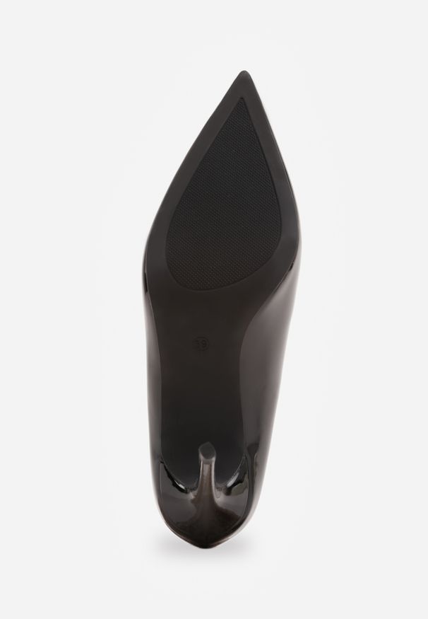 Renee - Czarne Klasyczne Szpilki ze Szpiczastym Noskiem Rtivime. Nosek buta: szpiczasty. Kolor: czarny. Obcas: na szpilce. Styl: klasyczny