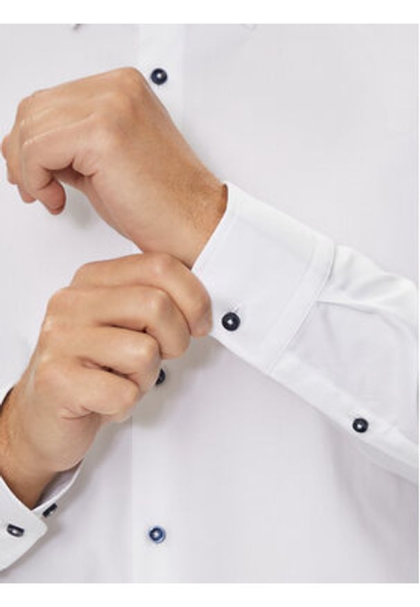 BOSS - Boss Koszula 50519867 Biały Slim Fit. Kolor: biały. Materiał: bawełna