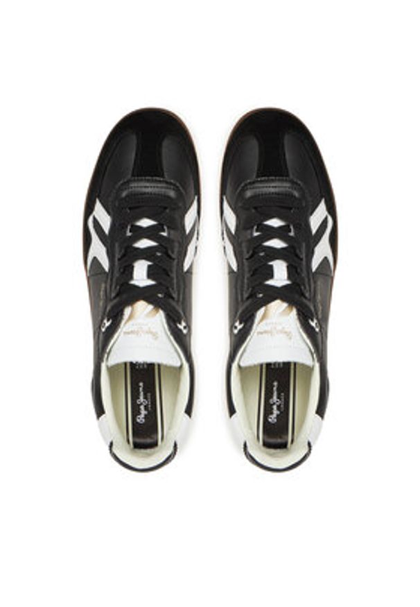 Pepe Jeans Sneakersy PMS00042 Czarny. Kolor: czarny. Materiał: skóra, zamsz