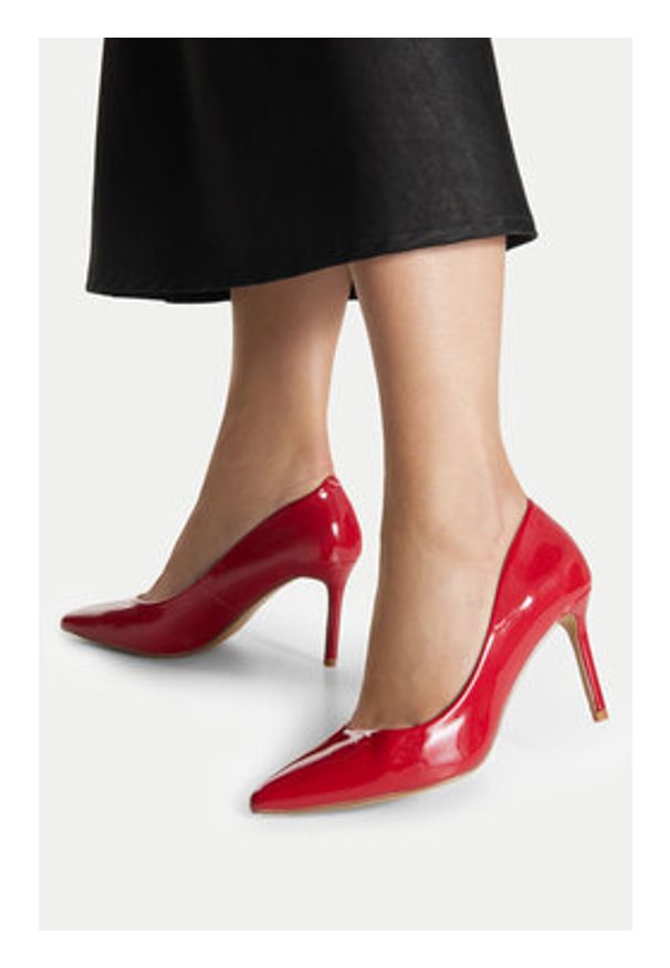 Jenny Fairy Szpilki WFA3006-1 Czerwony. Kolor: czerwony. Materiał: skóra. Obcas: na szpilce