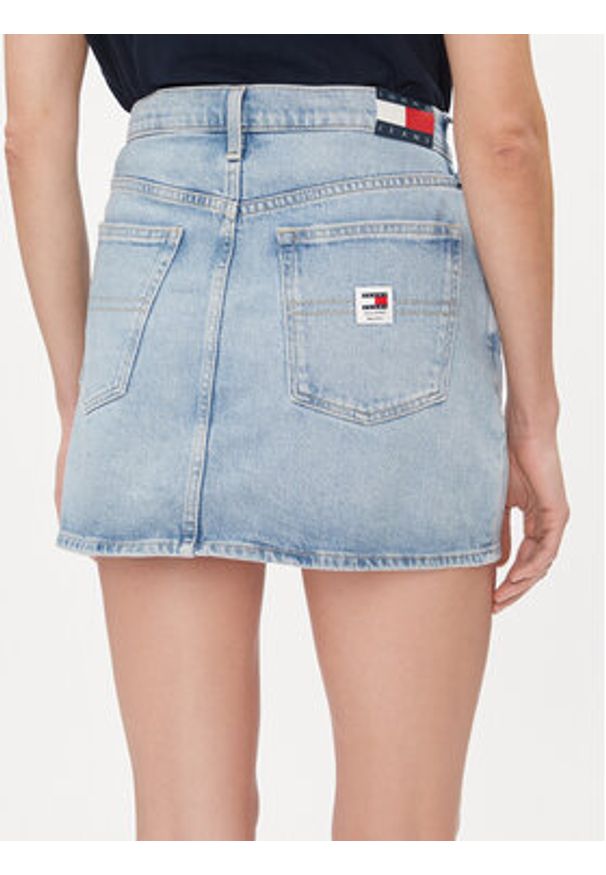 Tommy Jeans Spódnica jeansowa Izzie DW0DW17219 Niebieski Regular Fit. Kolor: niebieski. Materiał: bawełna