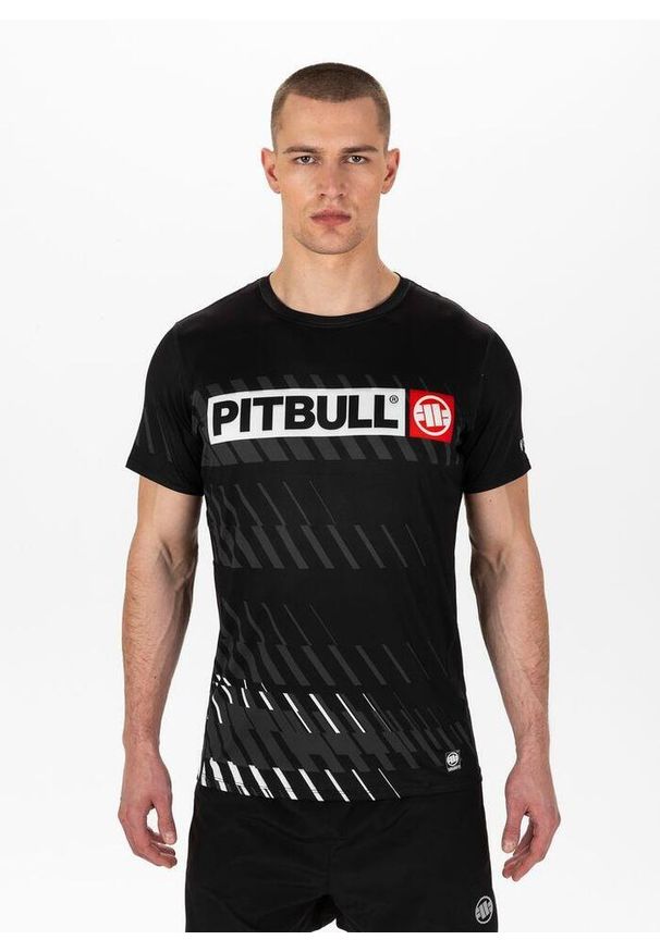 PITBULL - Koszulka męska Pitbull Mesh Performance Pro plus ADCC. Kolor: biały, wielokolorowy, czarny. Materiał: mesh