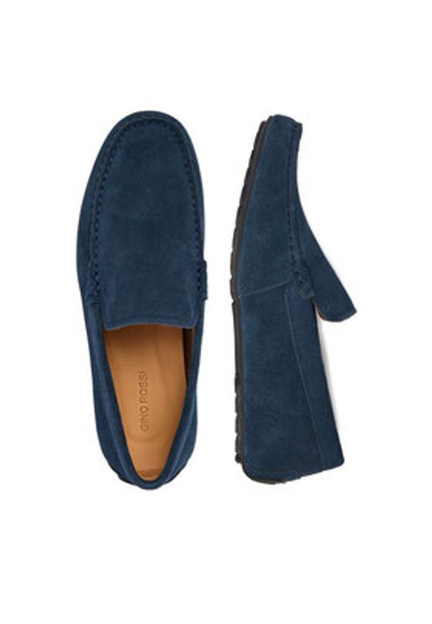 Gino Rossi - GINO ROSSI Mokasyny CEO-LUIGI-01 125AM Granatowy. Kolor: niebieski. Materiał: skóra, zamsz