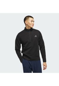 Adidas - Zakładana przez głowę bluza Ultimate365 Dwr Textured Quarter Zip. Typ kołnierza: golf. Kolor: czarny. Materiał: materiał. Sport: golf #1