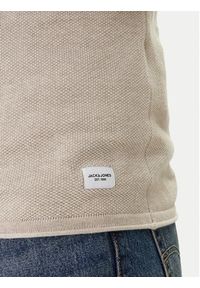 Jack & Jones Sweter Hill 12157321 Beżowy Regular Fit. Kolor: beżowy. Materiał: bawełna #2