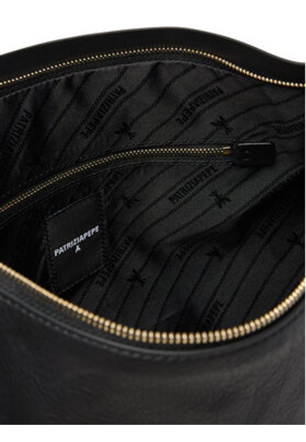 Patrizia Pepe Torebka 8B0278/L164-K103 Czarny. Kolor: czarny. Materiał: skórzane