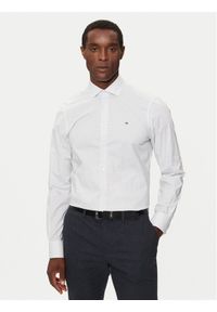 TOMMY HILFIGER - Tommy Hilfiger Koszula MW0MW36923 Biały Slim Fit. Kolor: biały. Materiał: bawełna #1