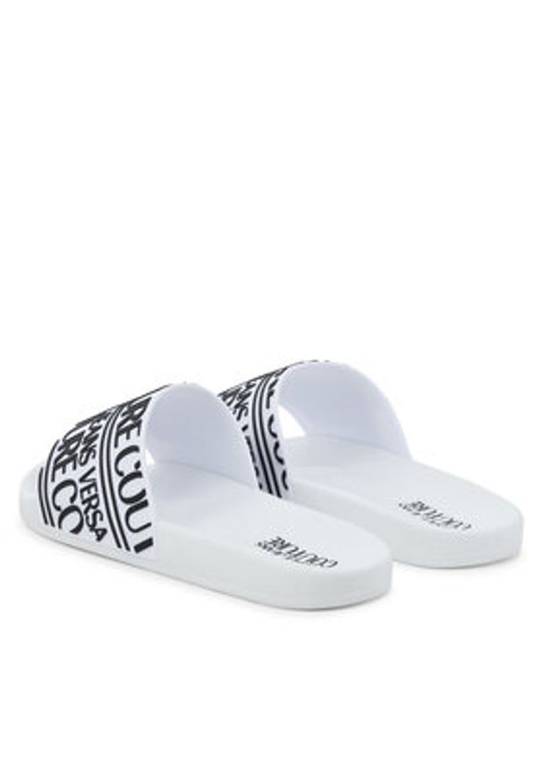 Versace Jeans Couture Klapki 79YA3SQ1 71352 003 Biały. Kolor: biały