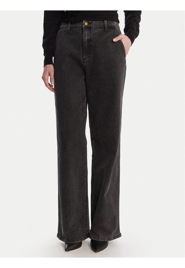 Artigli Jeansy Palazzo Vita Alta ADDE003646 Czarny Wide Leg. Kolor: czarny