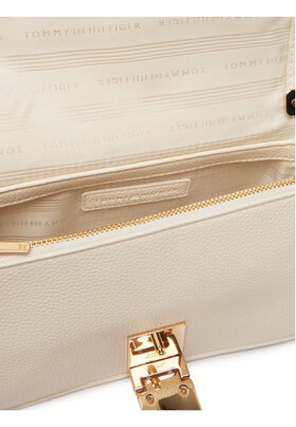 TOMMY HILFIGER - Tommy Hilfiger Torebka Th Her Chain Crossover AW0AW17403 Écru. Kolor: kremowy. Materiał: skórzane