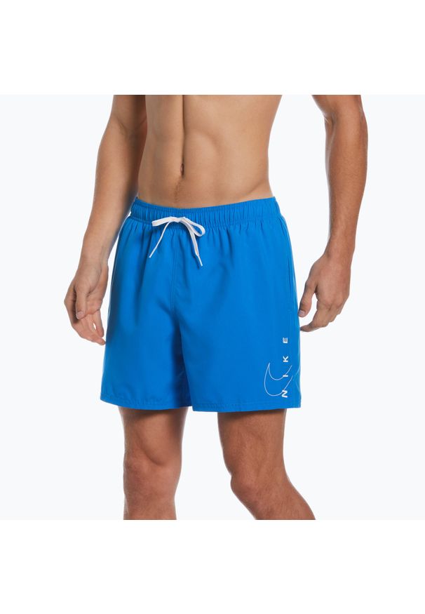 Szorty kąpielowe męskie Nike Swoosh Break 5" Volley. Kolor: niebieski. Sport: skateboard