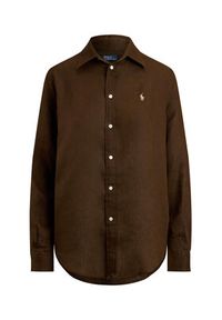 Polo Ralph Lauren Koszula 211970730508 Brązowy Regular Fit. Typ kołnierza: polo. Kolor: brązowy. Materiał: len #3