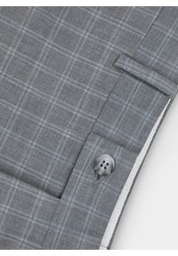 Pako Lorente - PAKO LORENTE – Szare spodnie garniturowe P22SF-6G-008-S-S. Kolor: szary. Materiał: poliester, wełna, elastan. Wzór: kratka #5