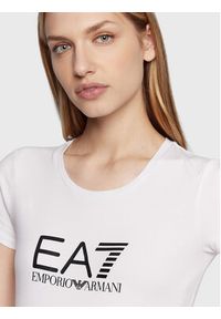 EA7 Emporio Armani T-Shirt 8NTT66 TJFKZ 0102 Biały Slim Fit. Kolor: biały. Materiał: bawełna #5