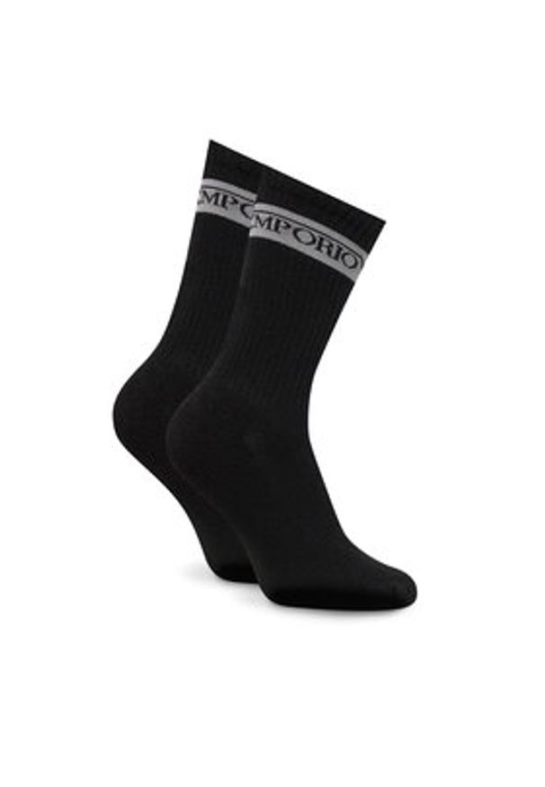 Emporio Armani Underwear Zestaw 2 par wysokich skarpet męskich 303122 4F328 00020 Czarny. Kolor: czarny. Materiał: materiał, bawełna