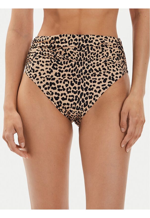 MICHAEL Michael Kors Dół od bikini MM29259 Beżowy. Kolor: beżowy. Materiał: syntetyk