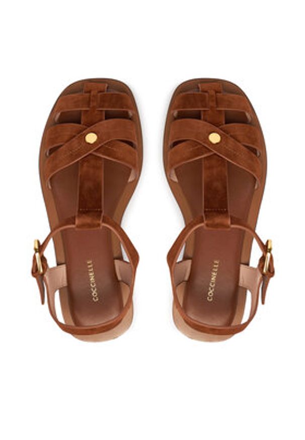 Coccinelle Sandały Sunup E4 QKG 18 01 01 Brązowy. Kolor: brązowy. Materiał: skóra, zamsz