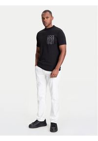 Karl Lagerfeld - KARL LAGERFELD T-Shirt 755041 553225 Czarny Regular Fit. Typ kołnierza: dekolt w karo. Kolor: czarny. Materiał: bawełna