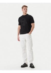 Karl Lagerfeld - KARL LAGERFELD T-Shirt 755036 562221 Czarny Loose Fit. Typ kołnierza: dekolt w karo. Kolor: czarny. Materiał: bawełna #5