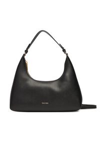 Calvin Klein Torebka Foil Logo Conv Shou?Lder Bag LV04F3272G Czarny. Kolor: czarny. Materiał: skórzane #5