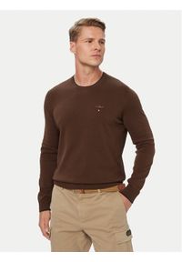 Aeronautica Militare Sweter 262MA1631UL00506 Brązowy Regular Fit. Kolor: brązowy. Materiał: bawełna #1