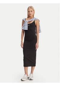 Tommy Jeans Sukienka codzienna Silver Script DW0DW22334 Czarny Slim Fit. Okazja: na co dzień. Kolor: czarny. Materiał: syntetyk. Typ sukienki: proste. Styl: casual #5