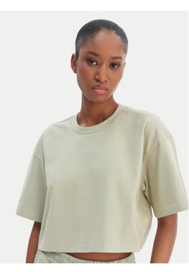 Reebok T-Shirt Reebok x Ewa Chodakowska RK25612CCW Zielony jasny Relaxed Fit. Kolor: zielony. Materiał: bawełna
