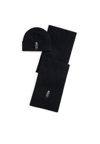 Polo Ralph Lauren Zestaw Szalik i Czapka 449P02050001 Czarny. Kolor: czarny. Materiał: wełna, materiał
