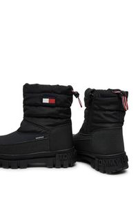 TOMMY HILFIGER - Tommy Hilfiger Śniegowce Fur Boot T3X5-33715-1695 M Czarny. Kolor: czarny. Materiał: materiał #6