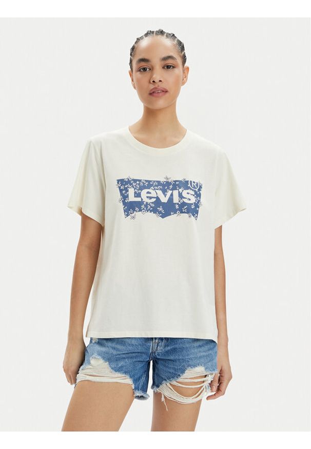 Levi's® T-Shirt The Perfect 35790-0349 Biały Regular Fit. Kolor: biały. Materiał: bawełna