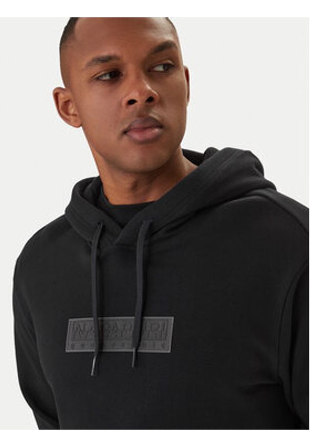 Napapijri Bluza B-Box NP0A4I7V Czarny Relaxed Fit. Kolor: czarny. Materiał: bawełna